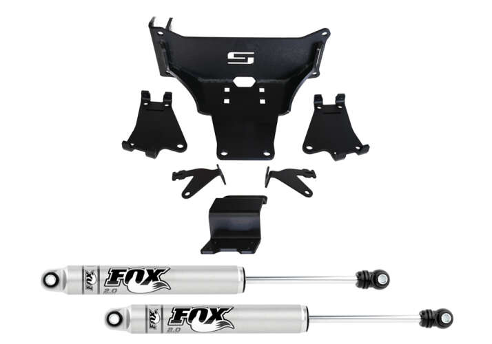 Dual Steering Stabilizer Kit | Fox 2.0 Cylinders - 05-22 F-250/350 4WD - No Lift Required Gallery 1