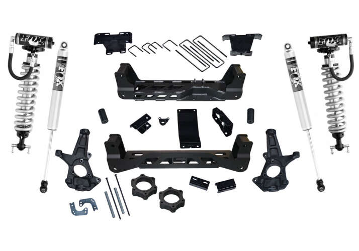 6.5in 07-13 Chevy/GMC Lift Kit w/ Fox Coilovers and Rear Shocks Gallery