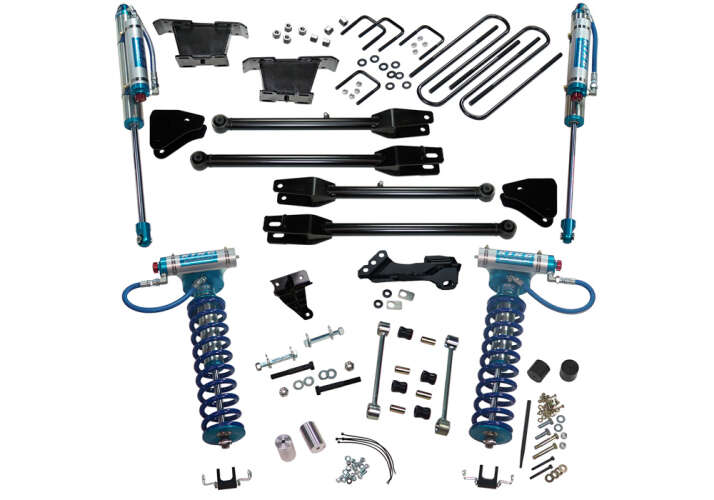 4in Ford Lift Kit | w/4-Link Conversion & King Coilovers Gallery 