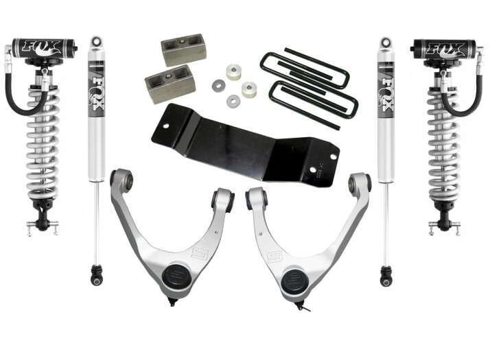 3.5in Chevy/GMC Lift Kit | Aluminum/Stamped Control Arms w/ Fox 2.0 Coil-overs and Rear Shocks Gallery