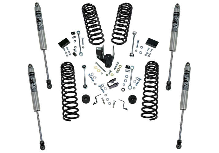 4 in Jeep Lift Kit | Wrangler JLU 4-door | with Shock Extensions, Shadow, Fox 2.0, Fox 2.0 Reservoir, or King 2.0 Shocks Gallery 3